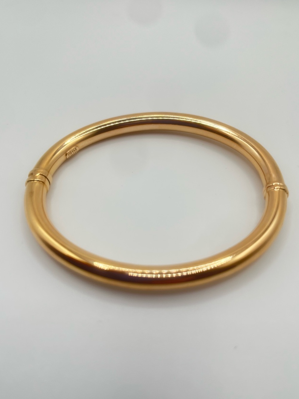Vintage 1950’s 14K Yellow Gold Bangle Fits 16-17cm